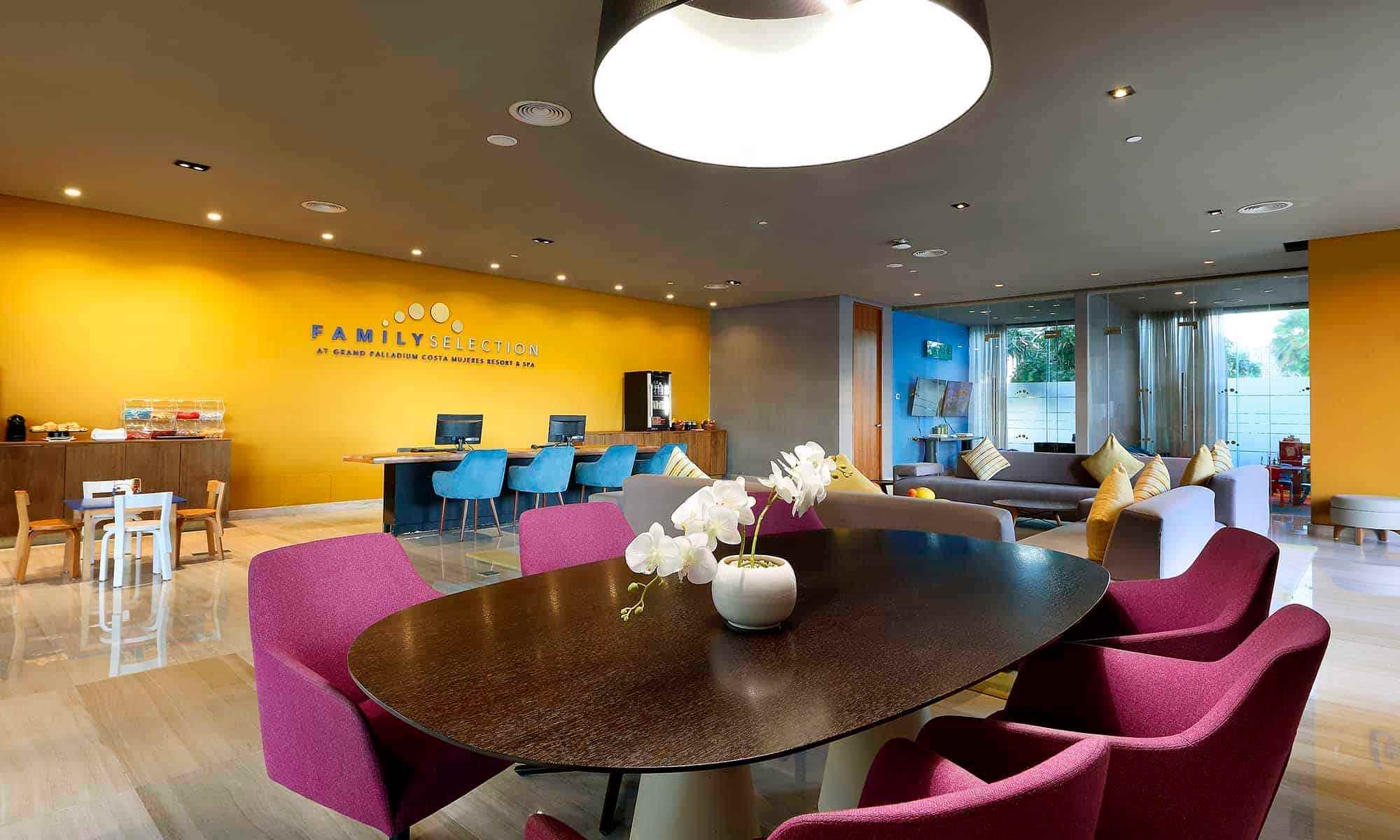 Family Selection at Grand Palladium Select Costa Mujeres Lobby